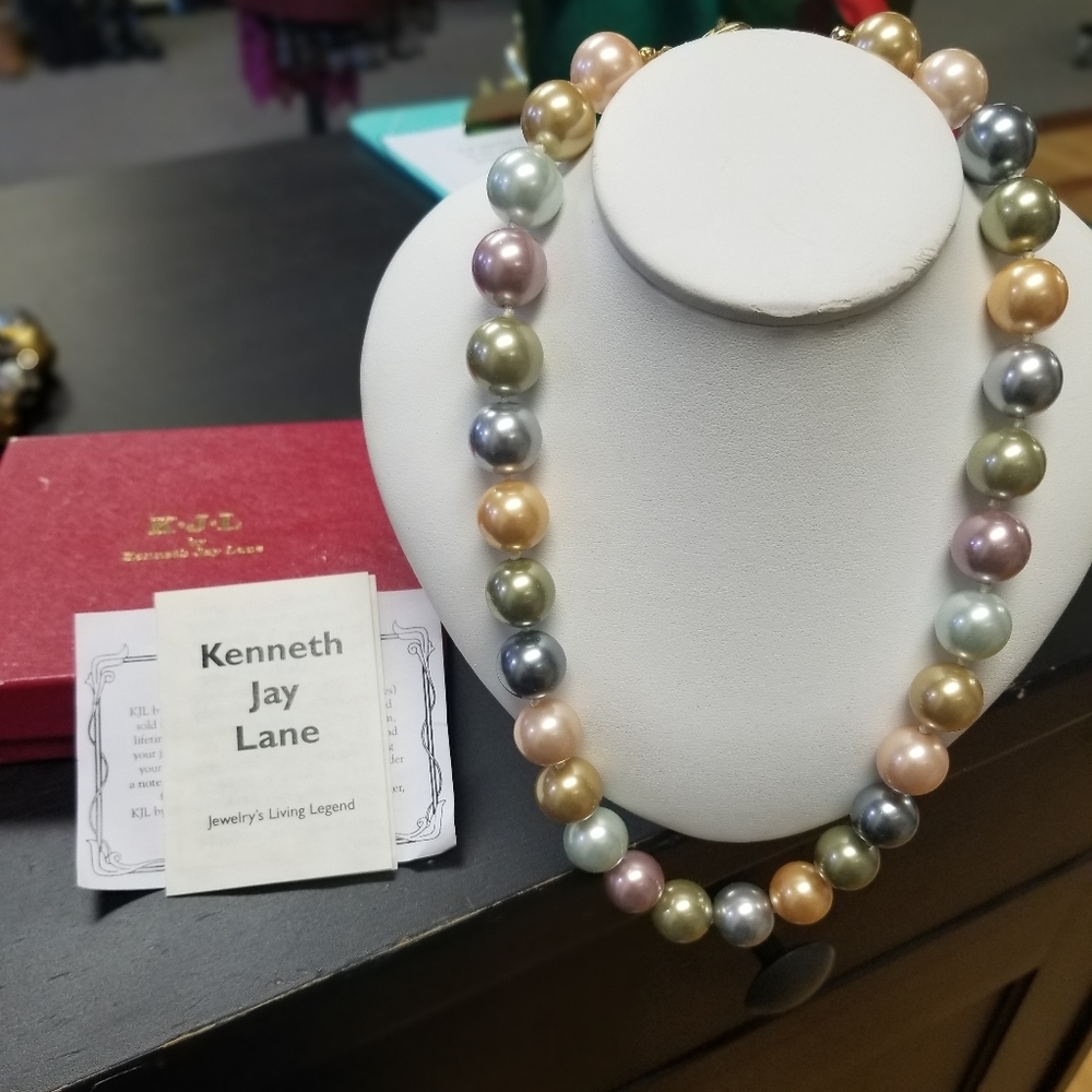 Kenneth Jay Lane Inaugural Simulated Pearl Necklac